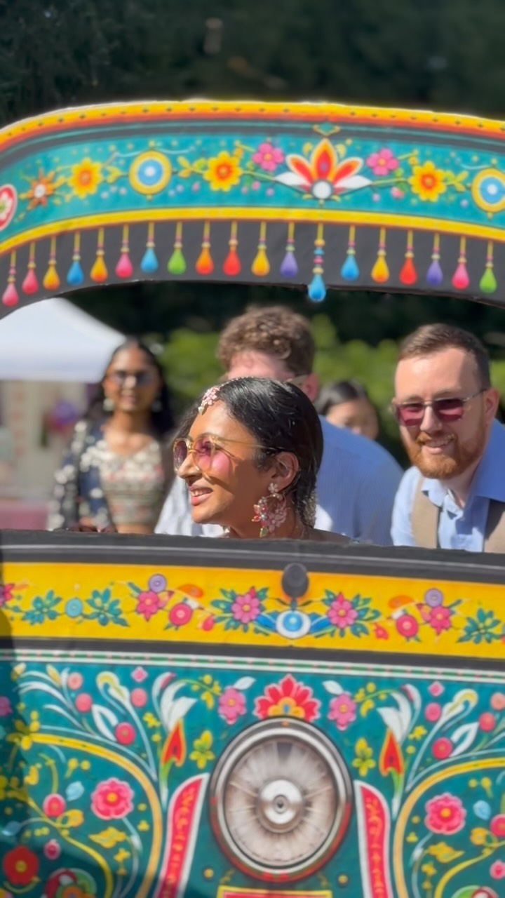 A still from the couple's wedding reels