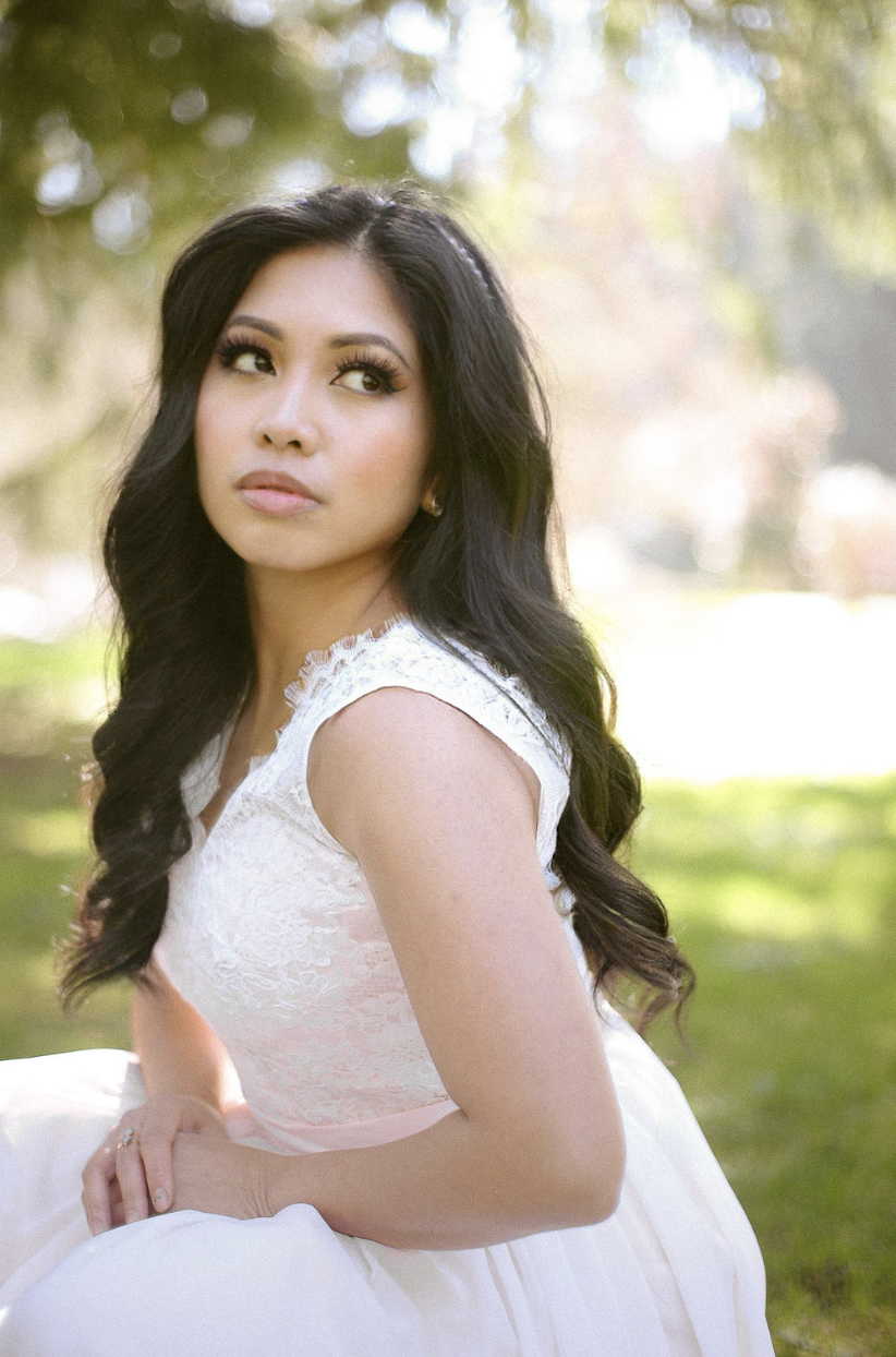 Bridal portrait in soft natural light
